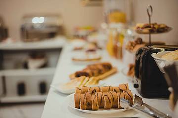Food on buffet