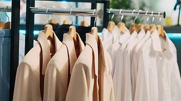 Clothing on racks