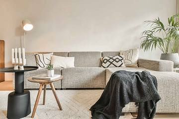 Living area with couch and tables