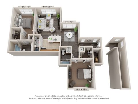 Floorplan Dorchester Renovated layout