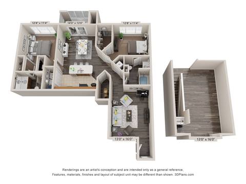 Floorplan Gresham Renovated layout