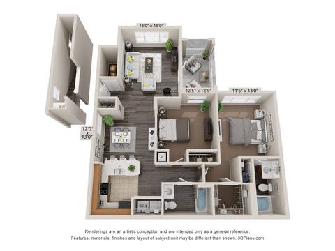 Floorplan Eastgate Renovated layout