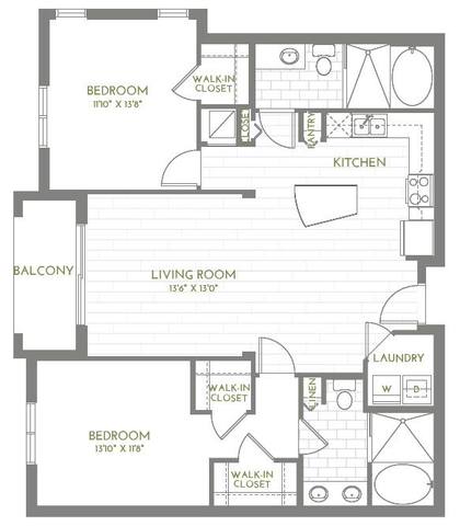 Floorplan B2-C layout