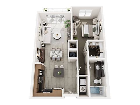 Floorplan The Aruba layout