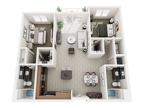 Floorplan The Cayman layout