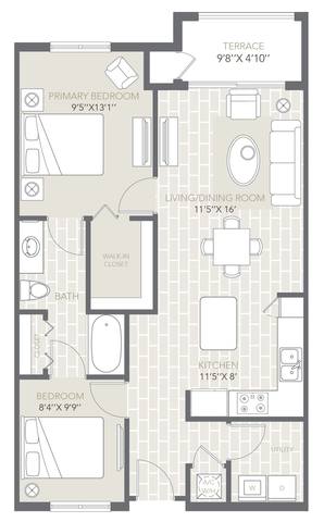 Floorplan The Essex/Den layout