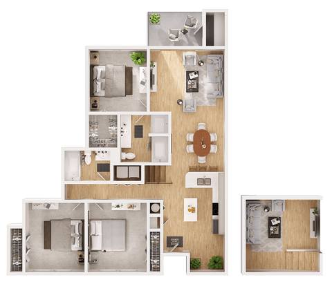 Floorplan C3 Loft layout