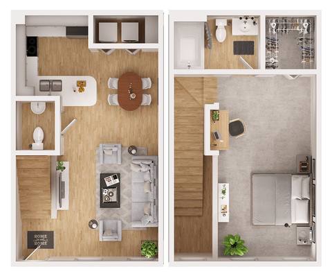 Floorplan A1 Townhome layout