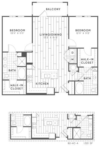 Floorplan B2 HC layout