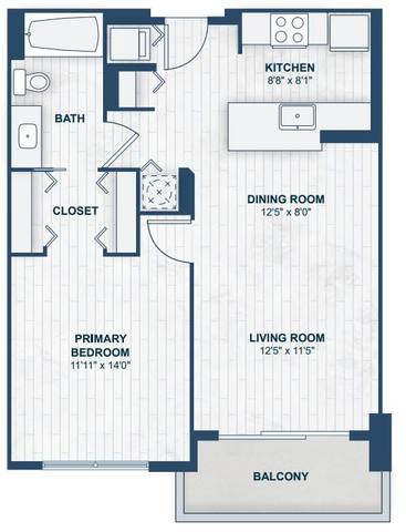 Floorplan 1/1 Antibes layout