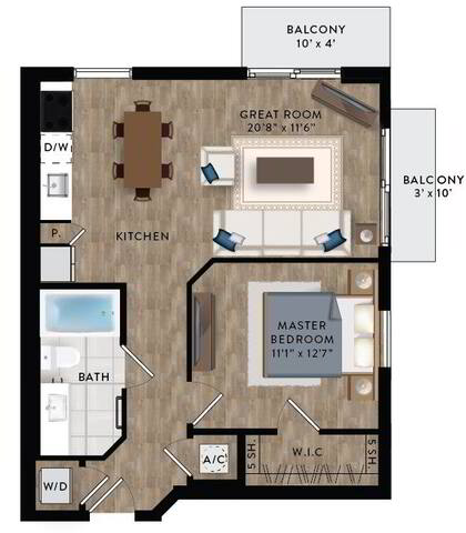 Floorplan A1-C layout