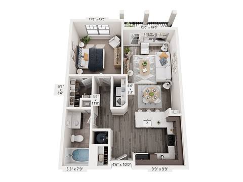 Floorplan A1 - iSync Renovated layout