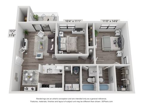 Floorplan Caterina Standard layout