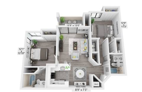 Floorplan The Barbados layout