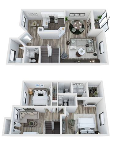 Floorplan Dominica w/Loft layout