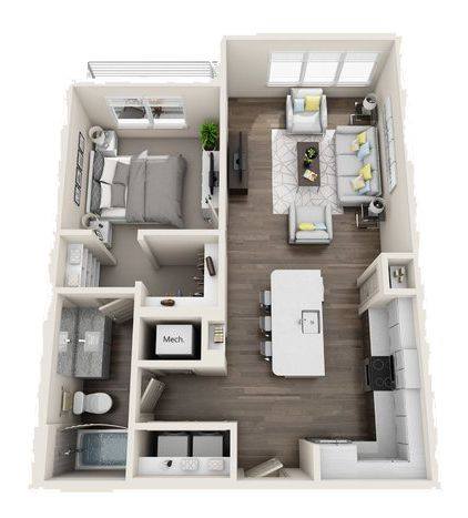 Floorplan A4 Mid-Rise layout
