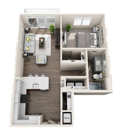 Floorplan A6 Mid-Rise layout
