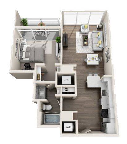 Floorplan A1 High-Rise layout