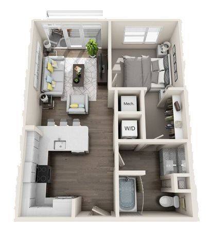 Floorplan A2 Mid-Rise layout