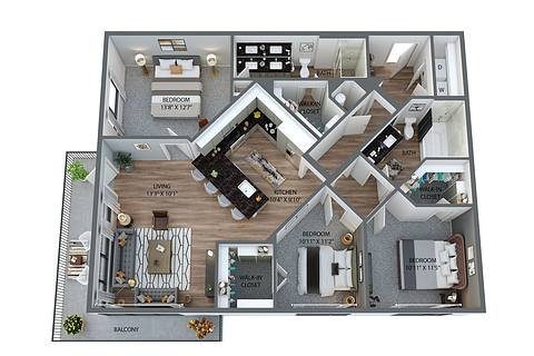 Floorplan C1 Attainable layout