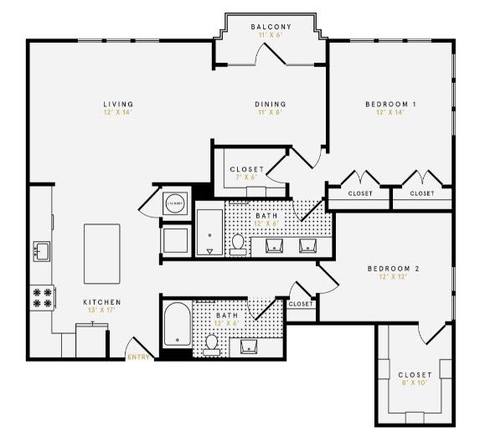 Floorplan The Claflin layout