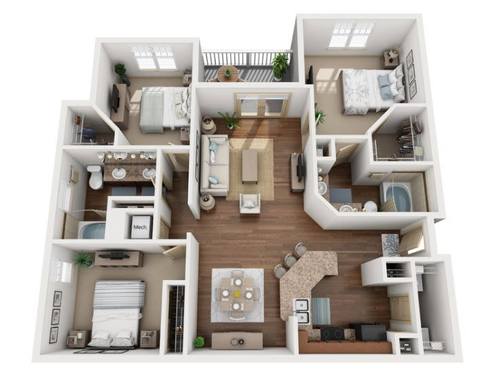 Floorplan Amelia Renovated layout