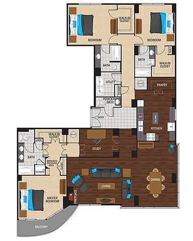 Floorplan PC1.1R layout