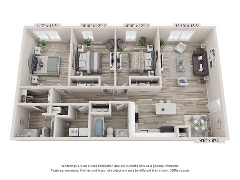 Floorplan C2 Standard layout