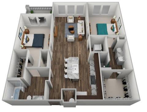 Floorplan B1 (Willow) layout