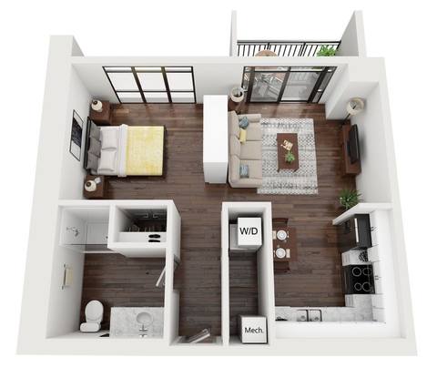 Floorplan The Plaza Sky Loft layout