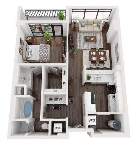 Floorplan The Eola layout
