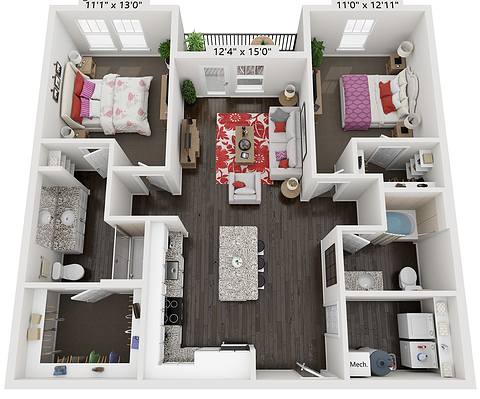Floorplan B1C LL layout