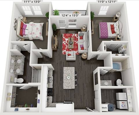 Floorplan B1 LL layout