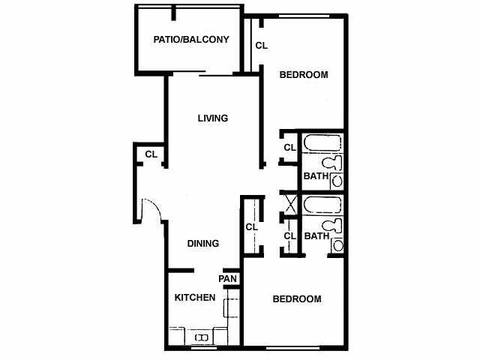 Floorplan 2B layout