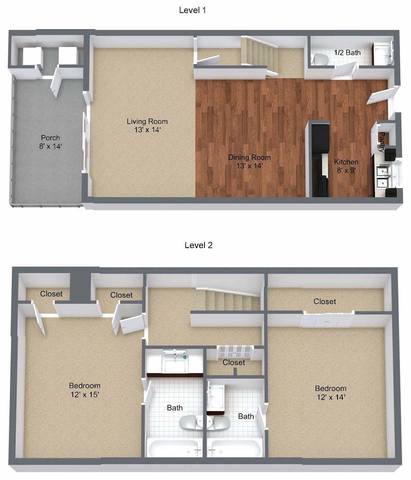 Floorplan 2B layout