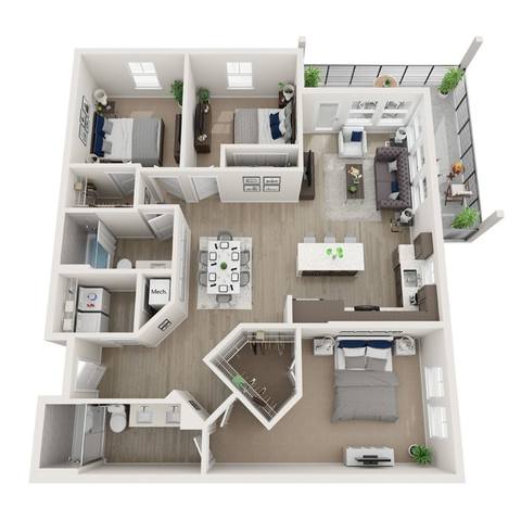 Floorplan C1 layout
