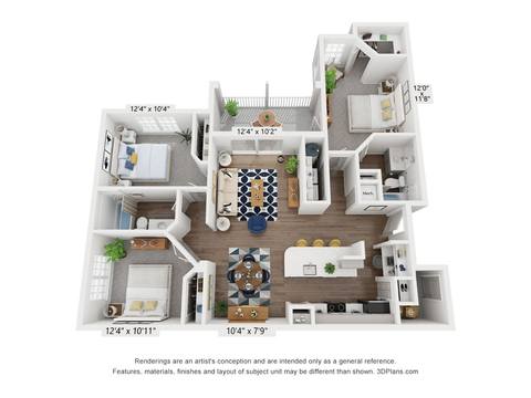 Floorplan C2 Renovated layout