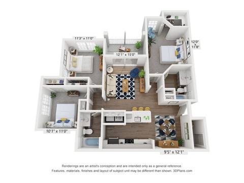Floorplan C1 Renovated layout