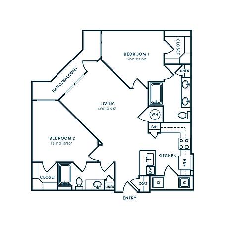 Floorplan B2 Attainable layout
