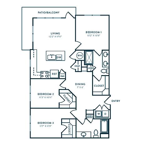 Floorplan C1 Attainable layout