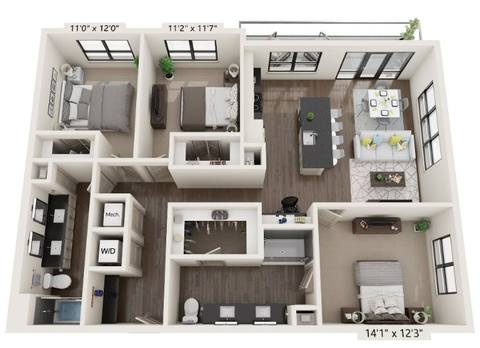 Floorplan C1 layout