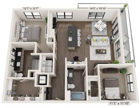 Floorplan B3 layout