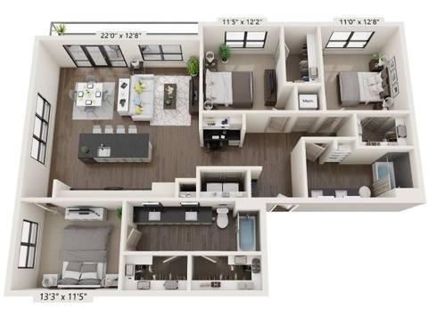 Floorplan C2 layout