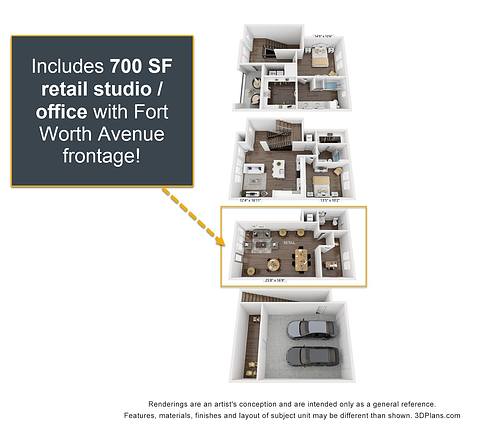 Floorplan B2 Live/Work layout