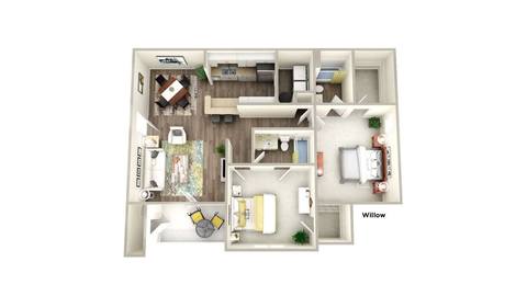 Floorplan Willow Renovated layout