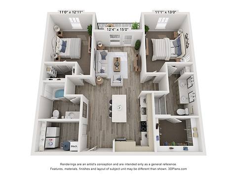 Floorplan B1C layout