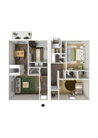 Floorplan The Birch Townhouse layout