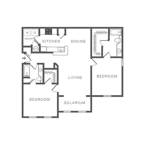 Floorplan B1SR layout