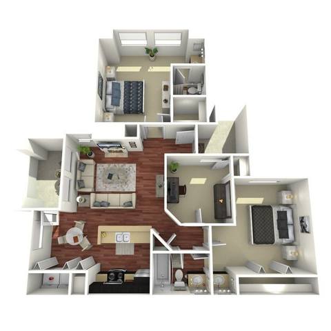 Floorplan C1 Renovated layout