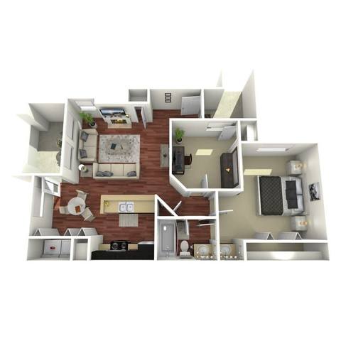Floorplan B1 Renovated layout
